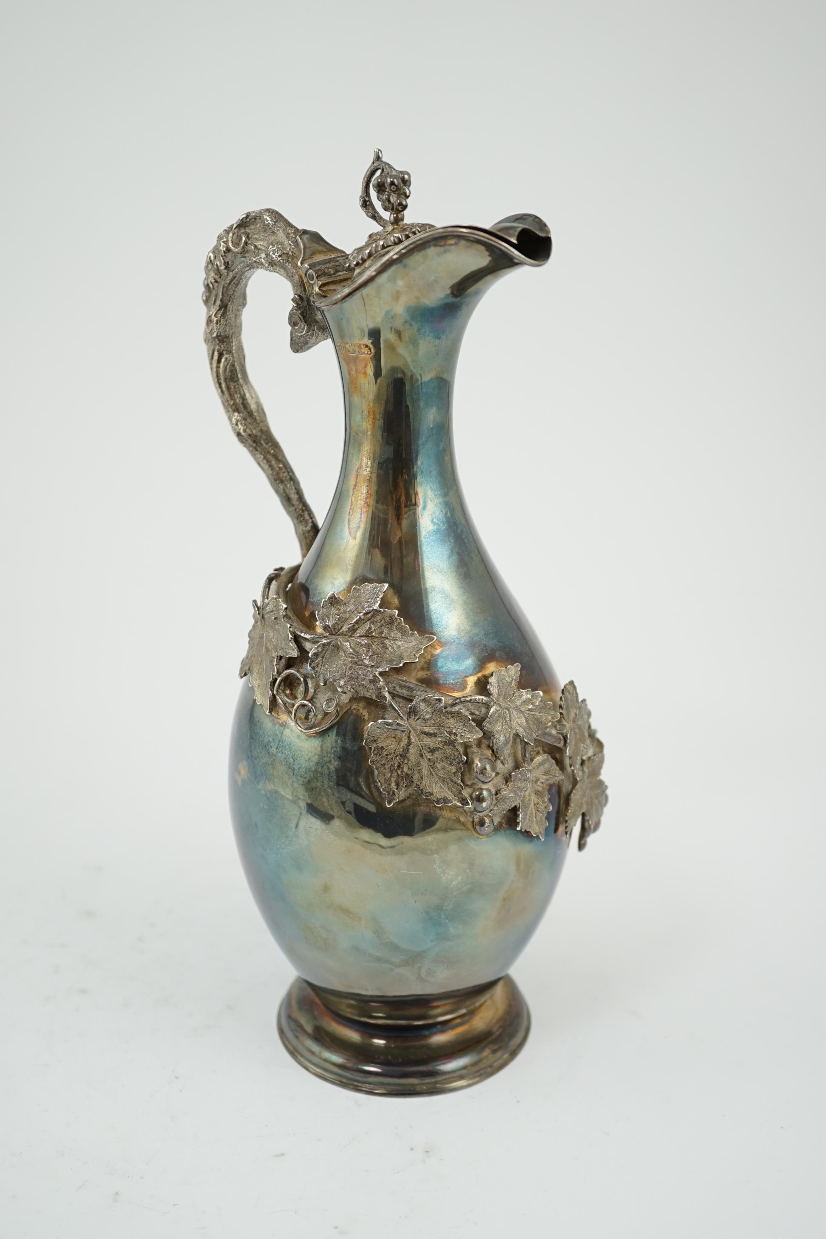 A Victorian silver claret jug, by Fenton Brothers of Sheffield